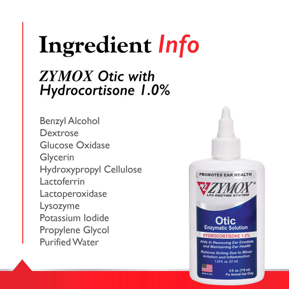 Pouring Zymox Otic into the ear canal for daily use