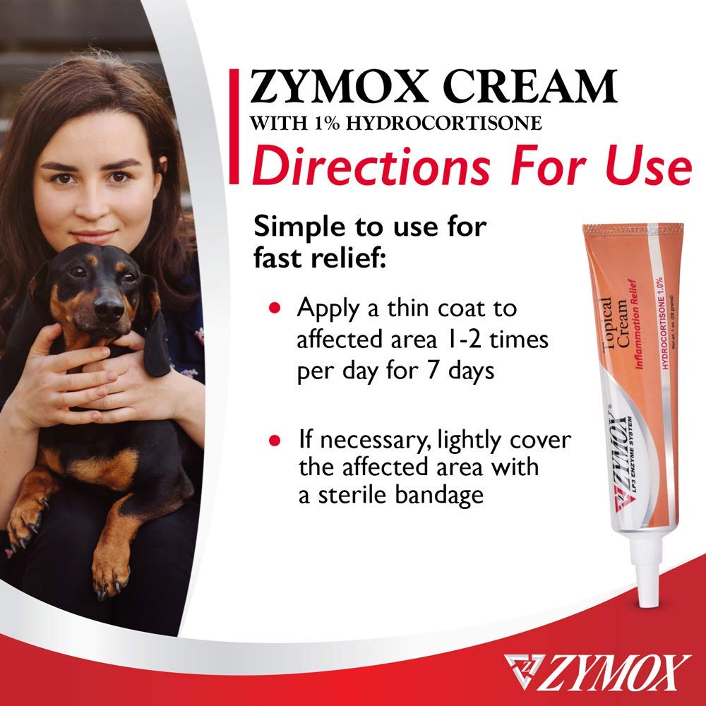 Zymox suitable for face, paws, and body folds on dogs and cats