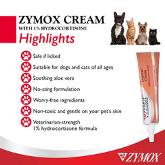 Zymox cream on a cat's facial irritation providing soothing care