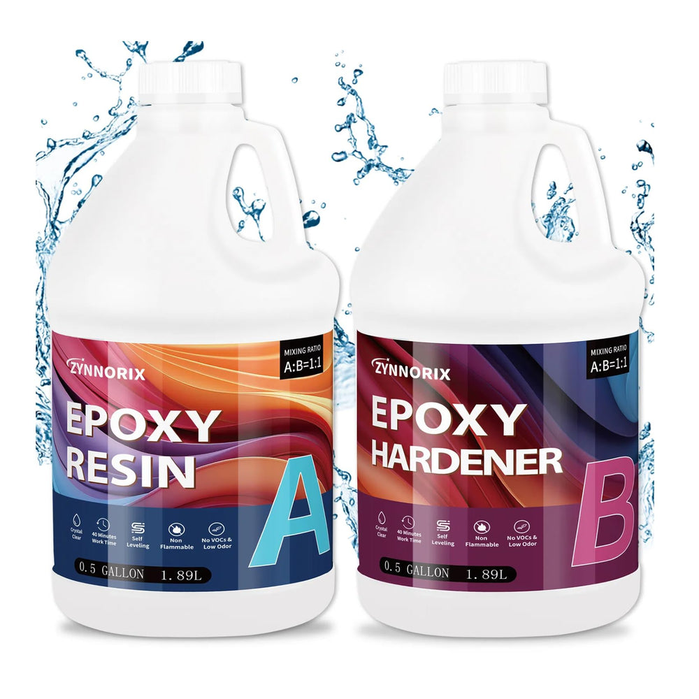 Zynnorix resin epoxy bottle pour demonstrates smooth flow for even coatings.
