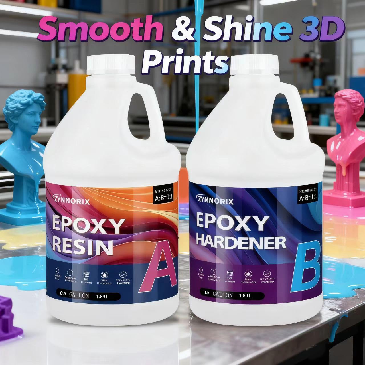 Zynnorix epoxy molds and casting showcase versatile jewelry and decor projects.