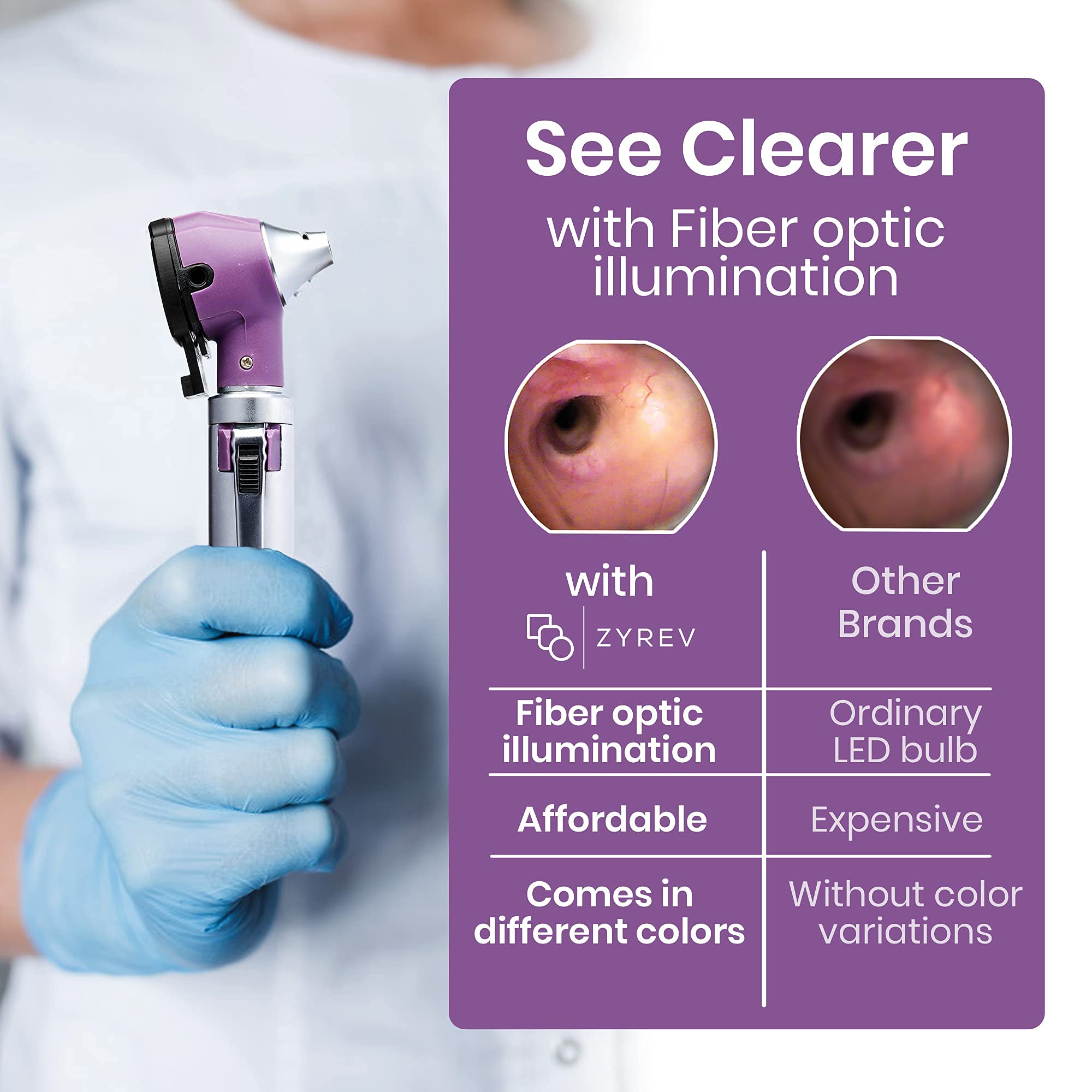ZYREV ZetaLife Otoscope used with kids for simple ear checks at home.