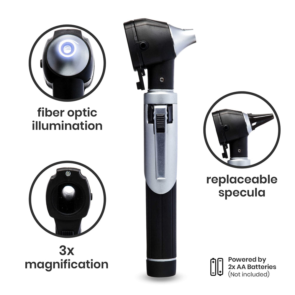 ZYREV ZetaLife Otoscope with light on illuminates the ear area