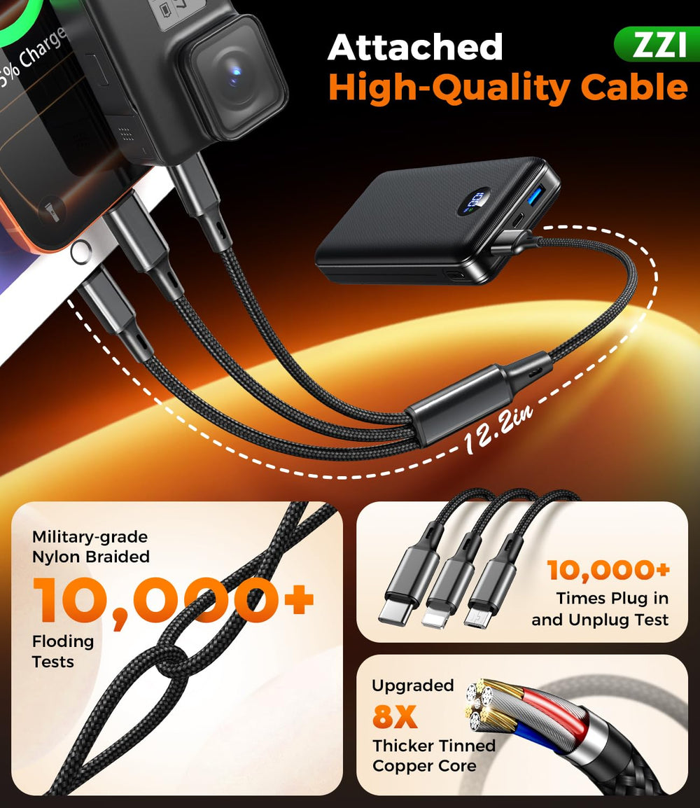 ZZI 60000mAh compact-size fits in hand or pocket.