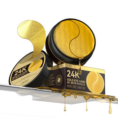ZZILME 24k gold eye patches deliver cooling hydration for refreshed under-eye skin.