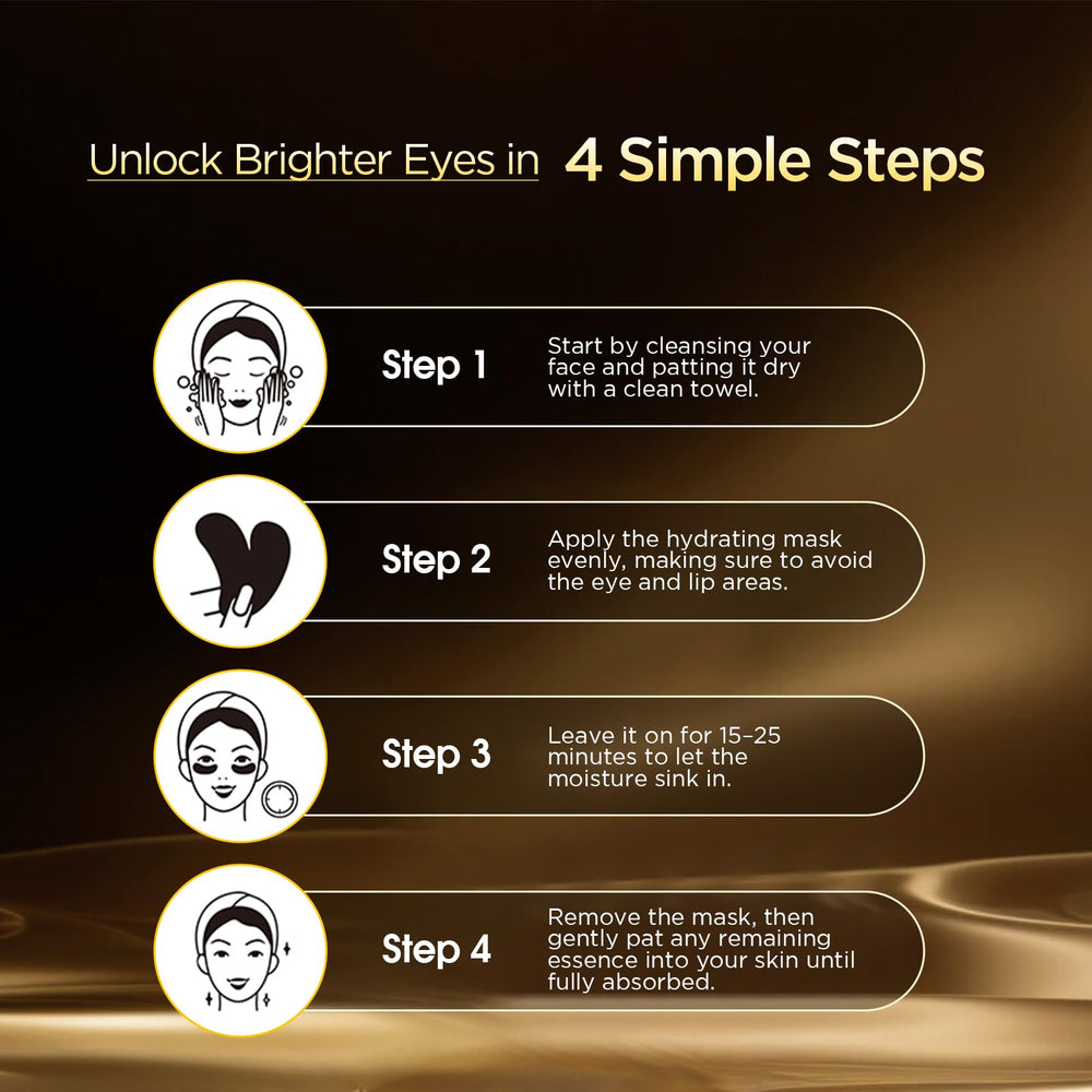 ZZILME 24k gold patches hydrate and may reduce visible fine lines.