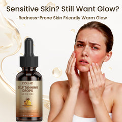 ZZILME self tanning drops body application on leg