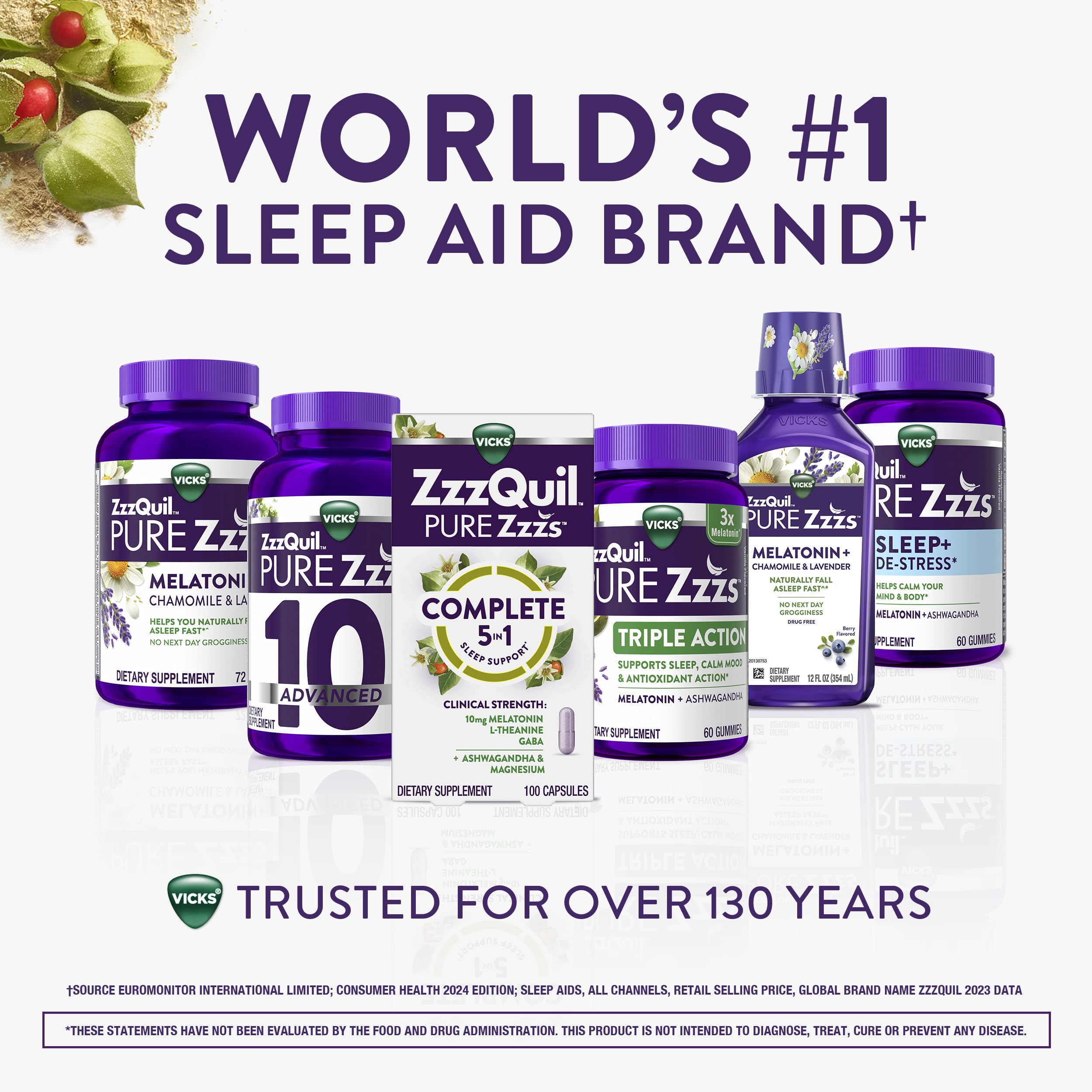Packaging on shelf emphasizing the all-in-one 5-in-1 sleep support.