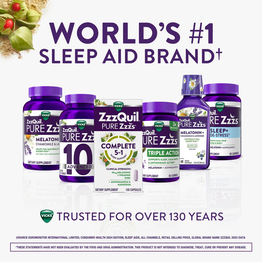 Packaging on shelf emphasizing the all-in-one 5-in-1 sleep support.