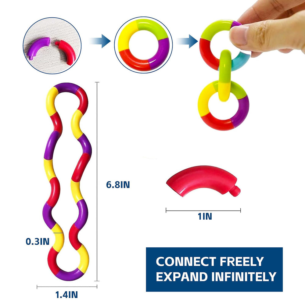 ZZSFBDZSW multicolor fidget toys showing twisting and spinning for concentration