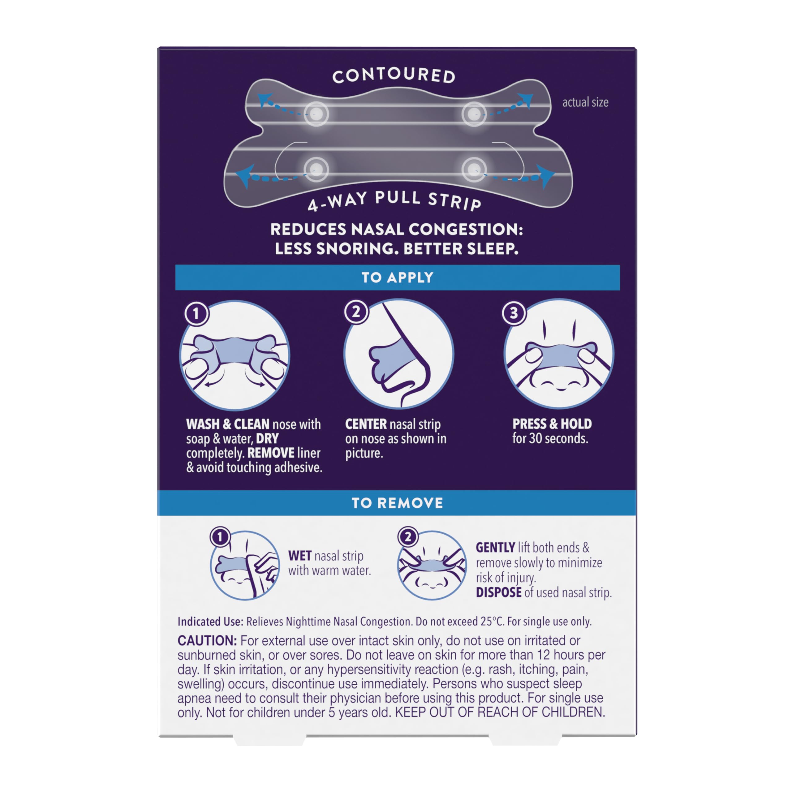 ZzzQuil Sleep Nasal Strips come in a 52-strip package for ongoing use